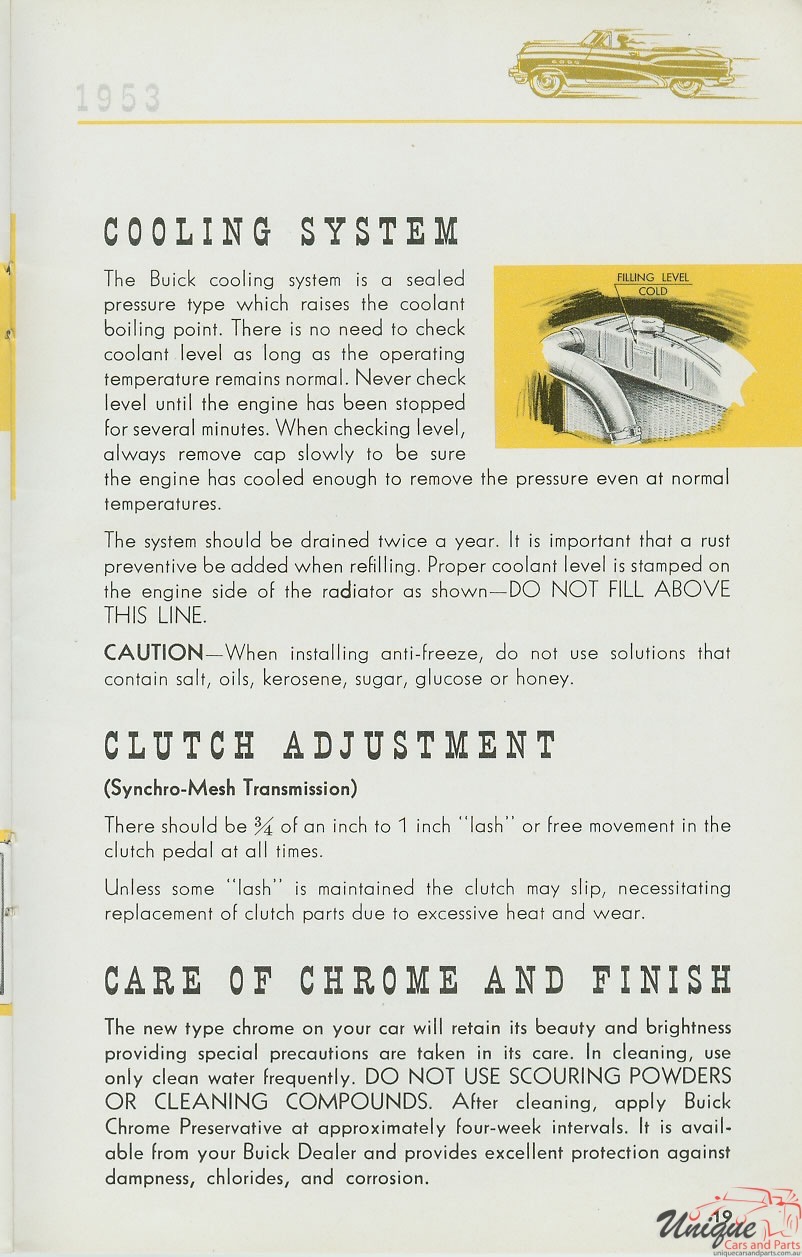 1953 Buick Owners Guide Page 1